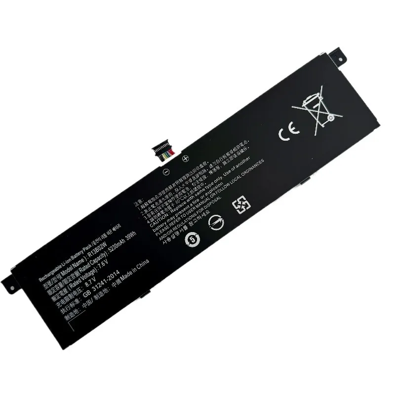 New R13B02W for Xiaomi Mi Air 13 Series Laptop Battery 7.6V 4400mAh 5230mAh 7900mAh Lithium Battery  R15B01W