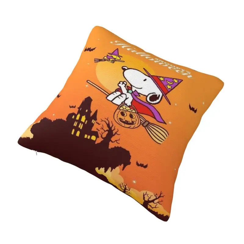 Custom S-Snoopys Anime Nordic Throw Pillow Covers Halloween Bat Sofa Cushion