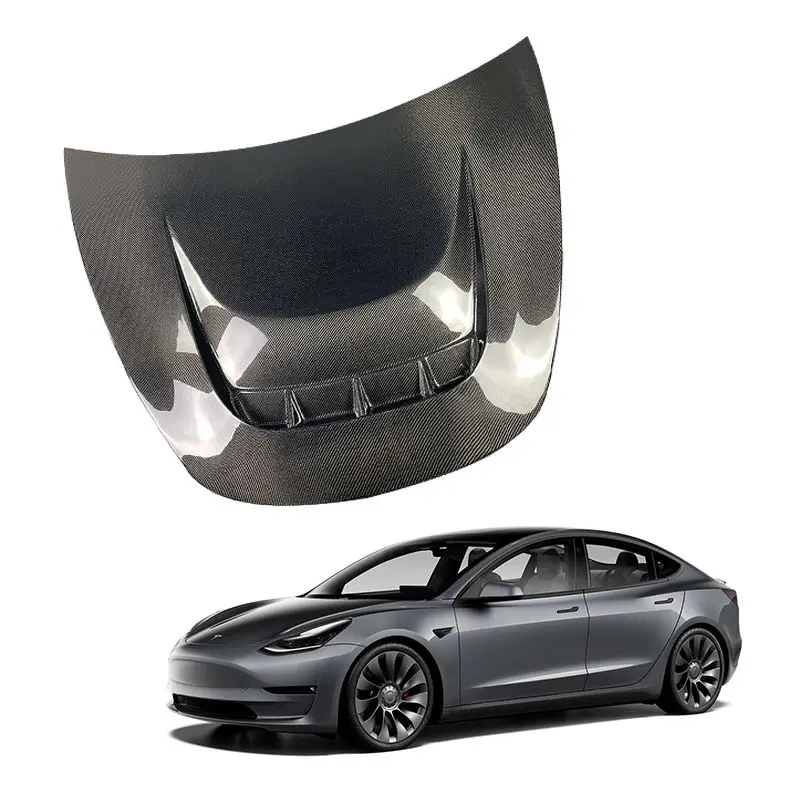 High Quality Carbon Fiber Hood for  Model 3 Carbon Fiber Hood Sd Style for Classic Auto Part