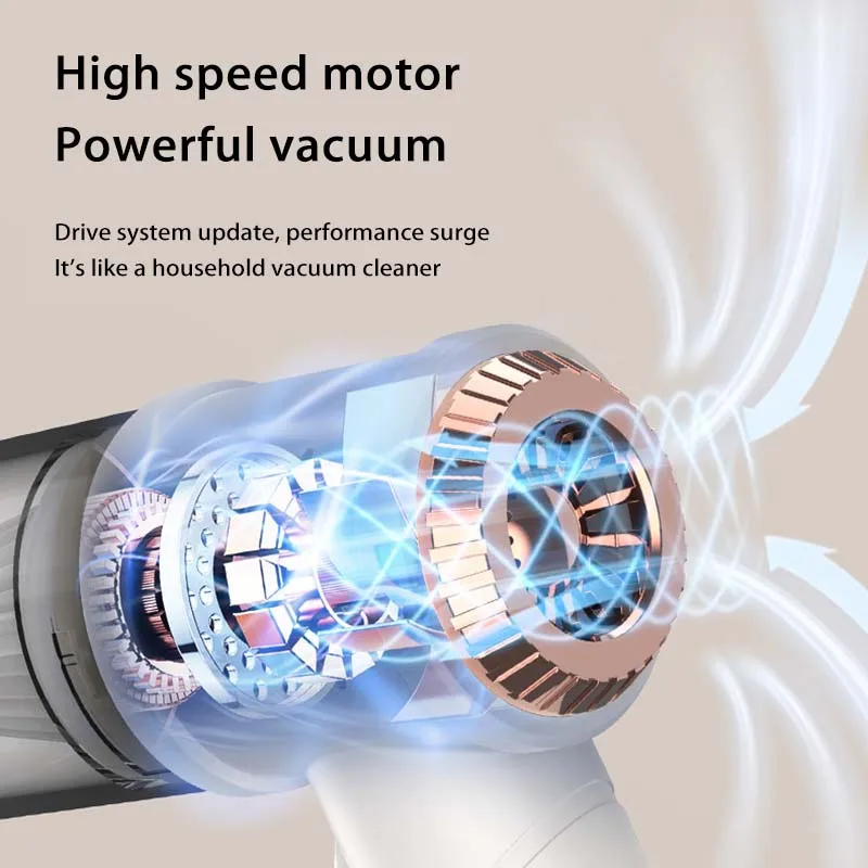 Xiaomi Wireless Car Vacuum Cleaner 3 In 1 Type-C Rechargeable Super Hurricane Suction Portable Multifunctional Handheld For Home