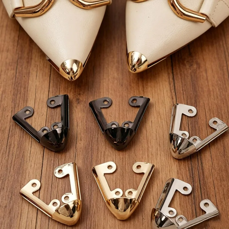 2/6pcs Metal High-heeled Shoe Toe Protection Cover Anti-kick V-Shaped Shoes Material Shoes Bag Toe Protection Cover