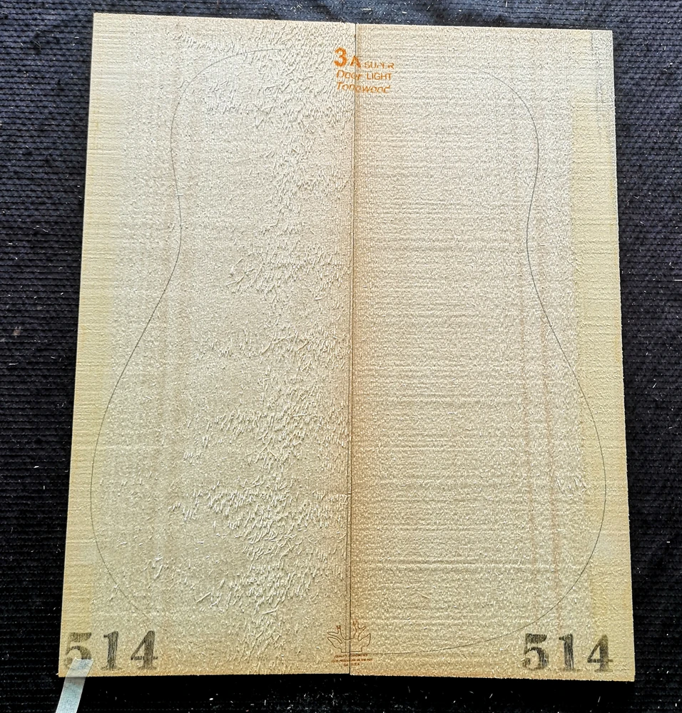 1SET 3A grade imported Adi spruce guitar wool veneer guitar panel wool board production wood Shandong Hongyin
