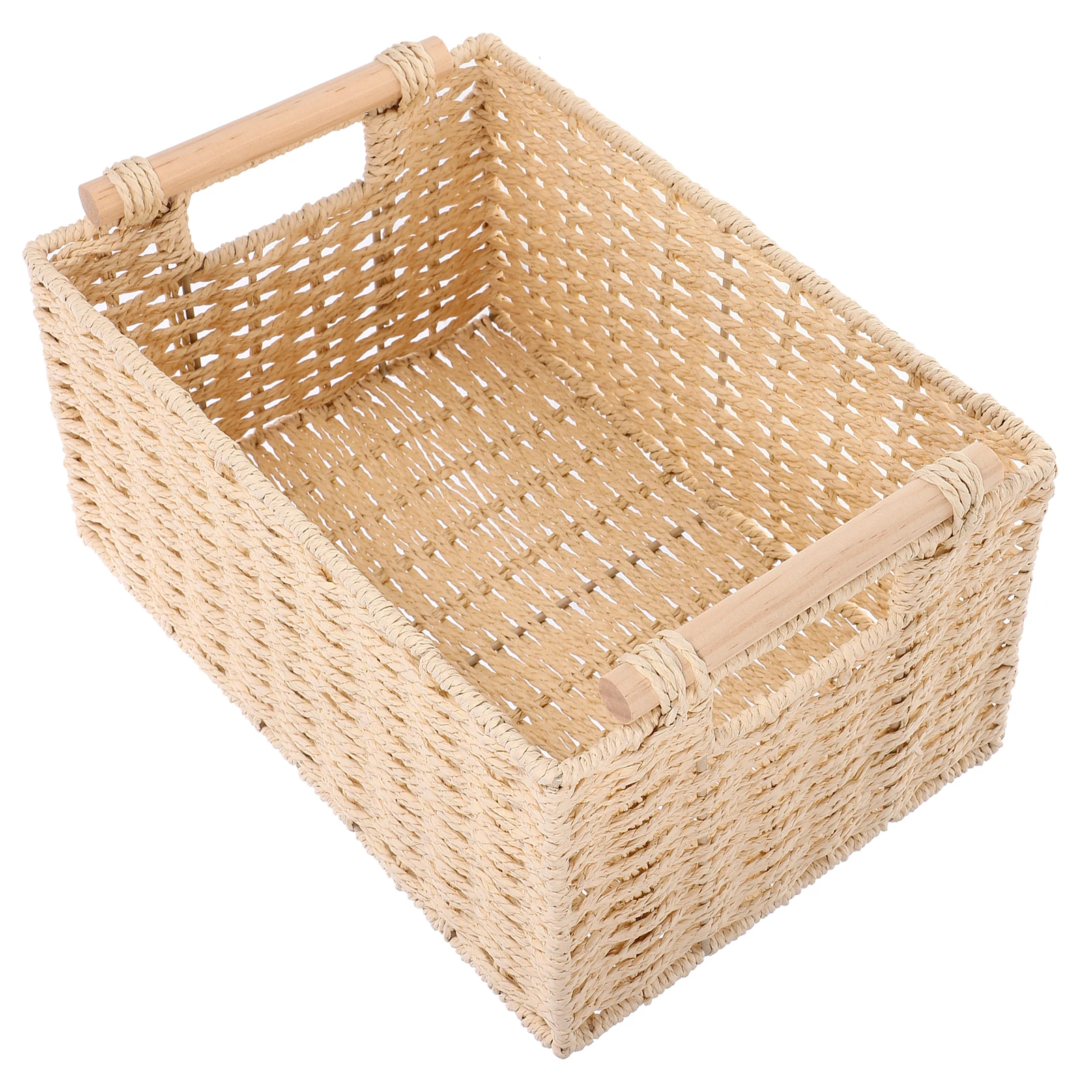 

Woven Storage Basket 31x23x15cm Desktop ganizer for Toys Clothes Safe Material Design Space Saving Container Home