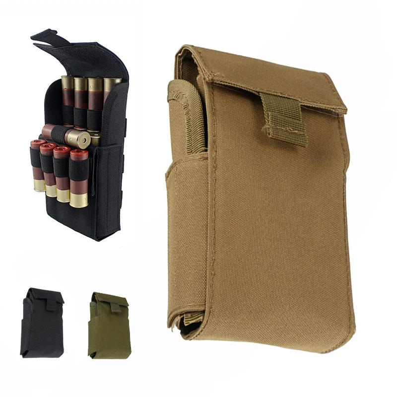 25 Rounds Tactical Molle Shotgun Shells Ammo Pouch Bullet Rifle Cartridge Bag Shooting Gun Accessories Nylon Waist Bag