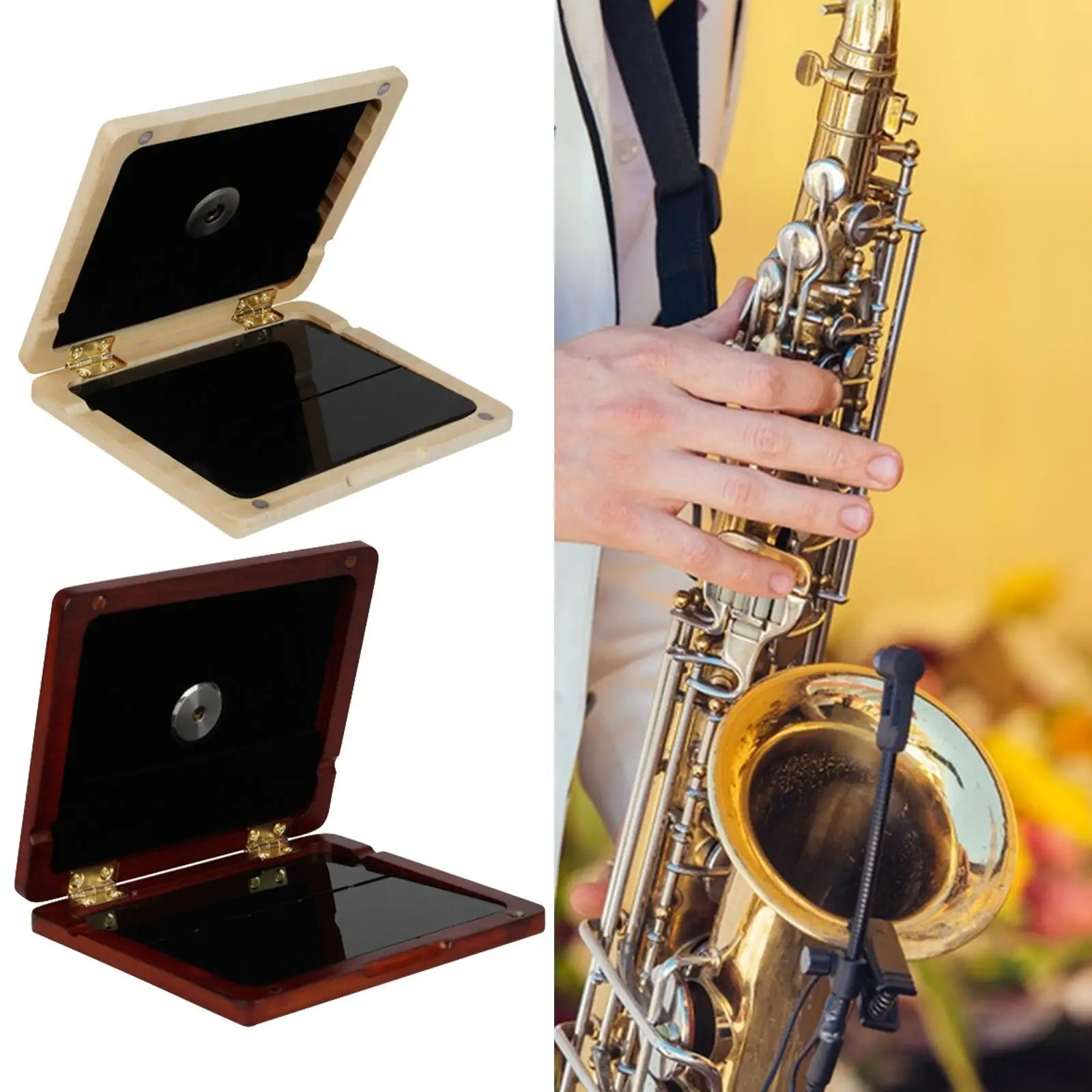 

Saxophone Clarinet Reeds Box Humidity Control Reeds Box Sturdy with Hygrometer