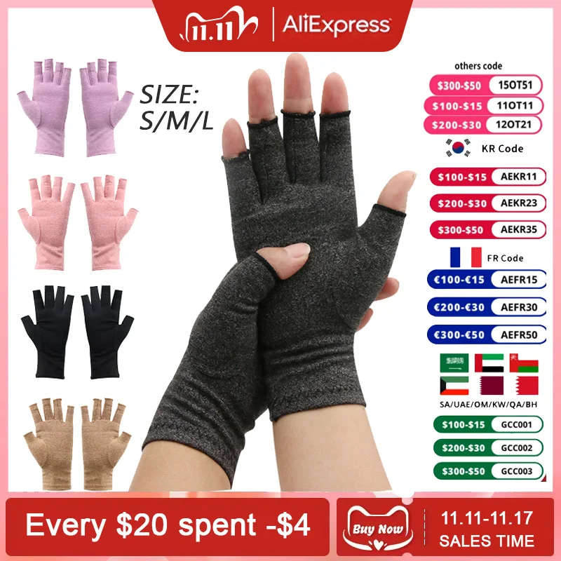 Arthritis Gloves Touch Screen Gloves Anti Arthritis Therapy Compression Glove Ache Relief Joint Pain Wrist Support Wristband