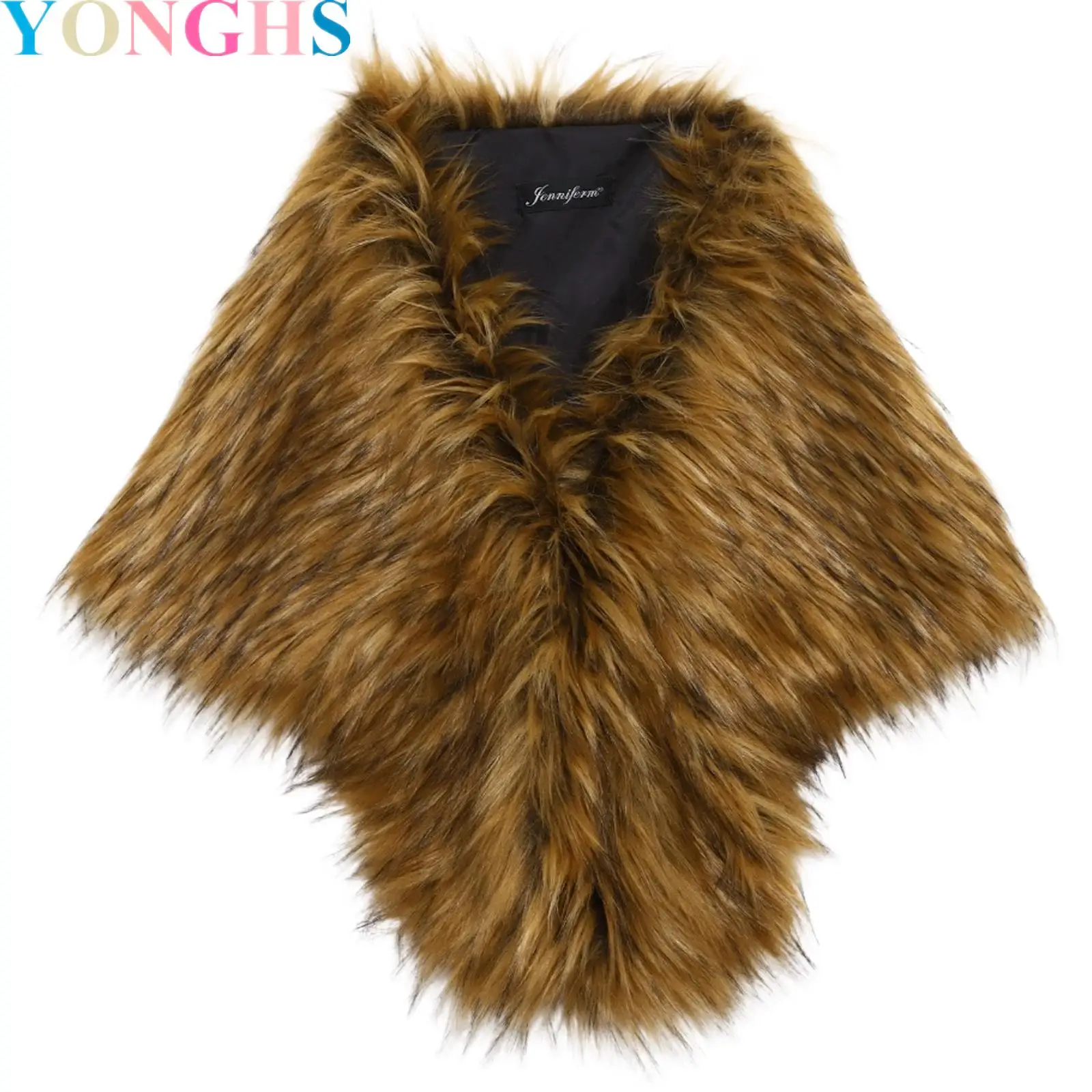 

1Pcs Viking Medieval Faux Fur Cosplay Costume Cape Shawl for Halloween Masquerade Ball Cosplay Accessory