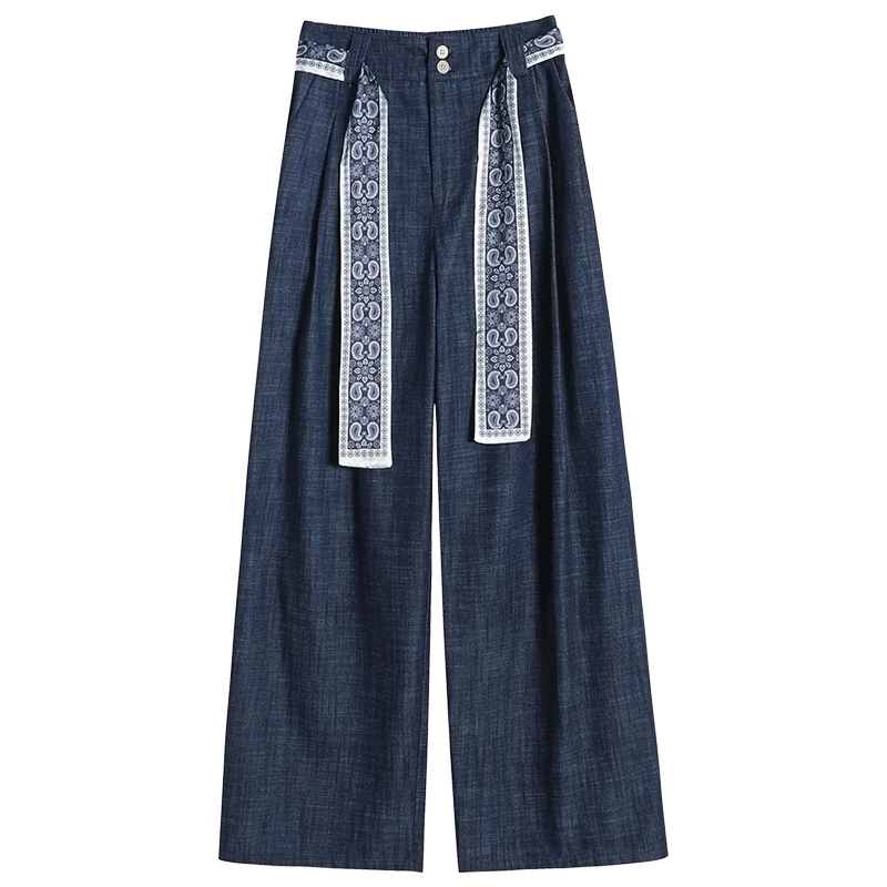 Women Pants Solid Loose Thick Warm Elastic Waist Wide Leg Trousers Female Ladies Sports Autumn Winterwide-leg pants