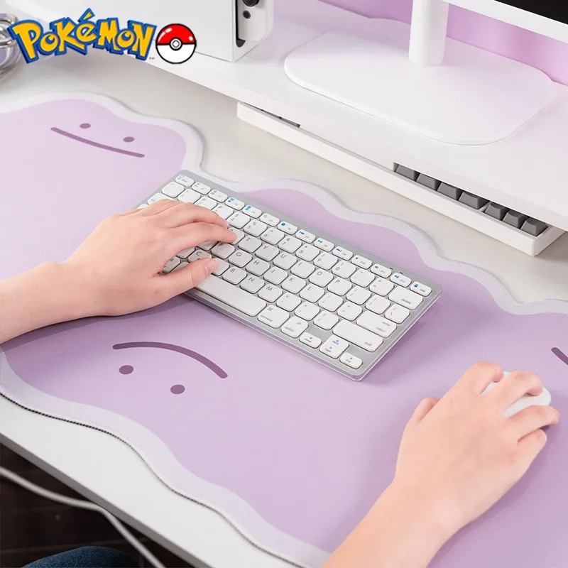 Kawaii Pokemon Ditto Oversize Mouse Pads XXL Cartoon Table Mat Girls Computer Accessories Game Wrist Rest Offices Mousepads