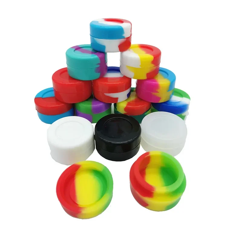 2/3/5mL Silicone Multi-purpose Storage Boxes with Lid Pill Capsule Cream Small Objects Holder Mini Round Storage Box