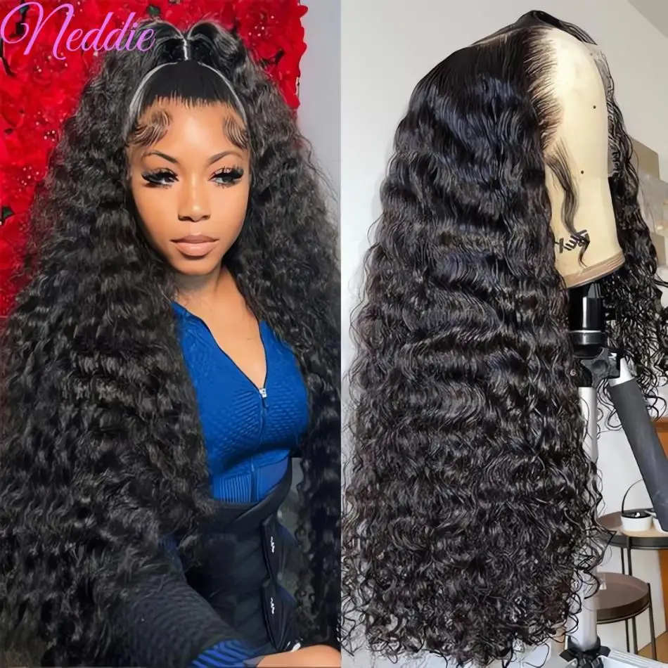 Lockige Perücken menschliches Haar HD Spitze Frontal Perücke Deep Wave Spitze Front Perücken 13x6 13x4 100% natürliche 30 40 Zoll Brasilianer für Frauen