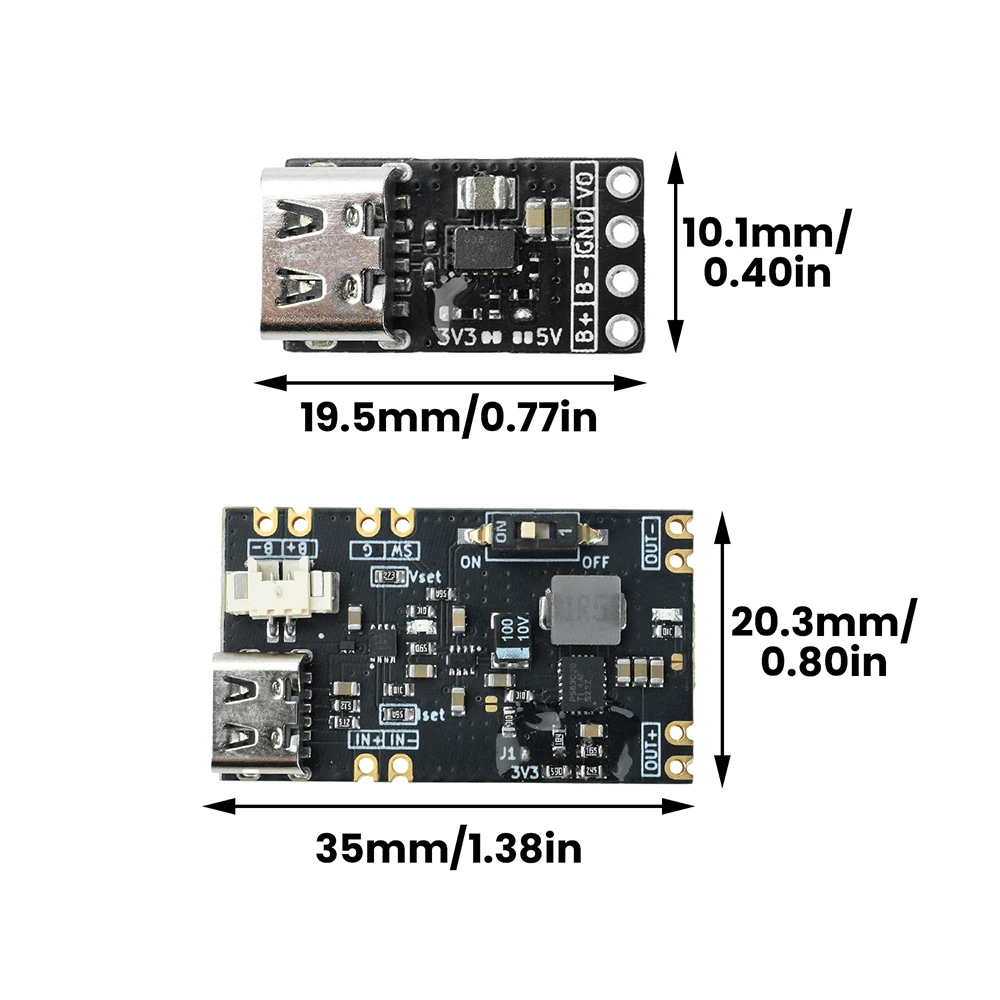 Image of Leistungssteuermodul mit Lithium-Batterie-Ladefunktion und 3,3V/5V Ausgang für STM32 ESP32 USV Unterbrechungsfreie Stromversorgung