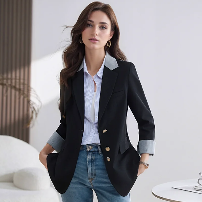 ZJYT Korean Fashion Outerwears Autumn New In Coats Blazers Casaco Feminino Women\'s Jacket Woman Clothes 2024 Casual Veste Femme