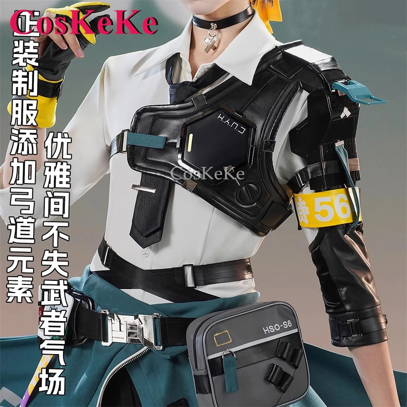 Coskeke asaba harumasa cosplay traje jogo zenless zona zero bonito moda uniforme de combate atividade festa role play roupas