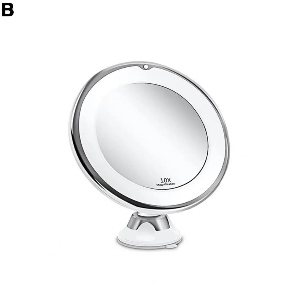 Hair Styling Magnifying Mirror Portable 10x Magnifying Makeup Mirror with Led Light for Home Travel Compact Powerful Flexible