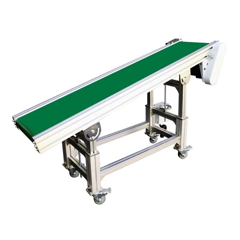 Factory conveyor belt folding system Pvc flat plate adjustable height food manufacturer wear-resistant conveyor belt machine
