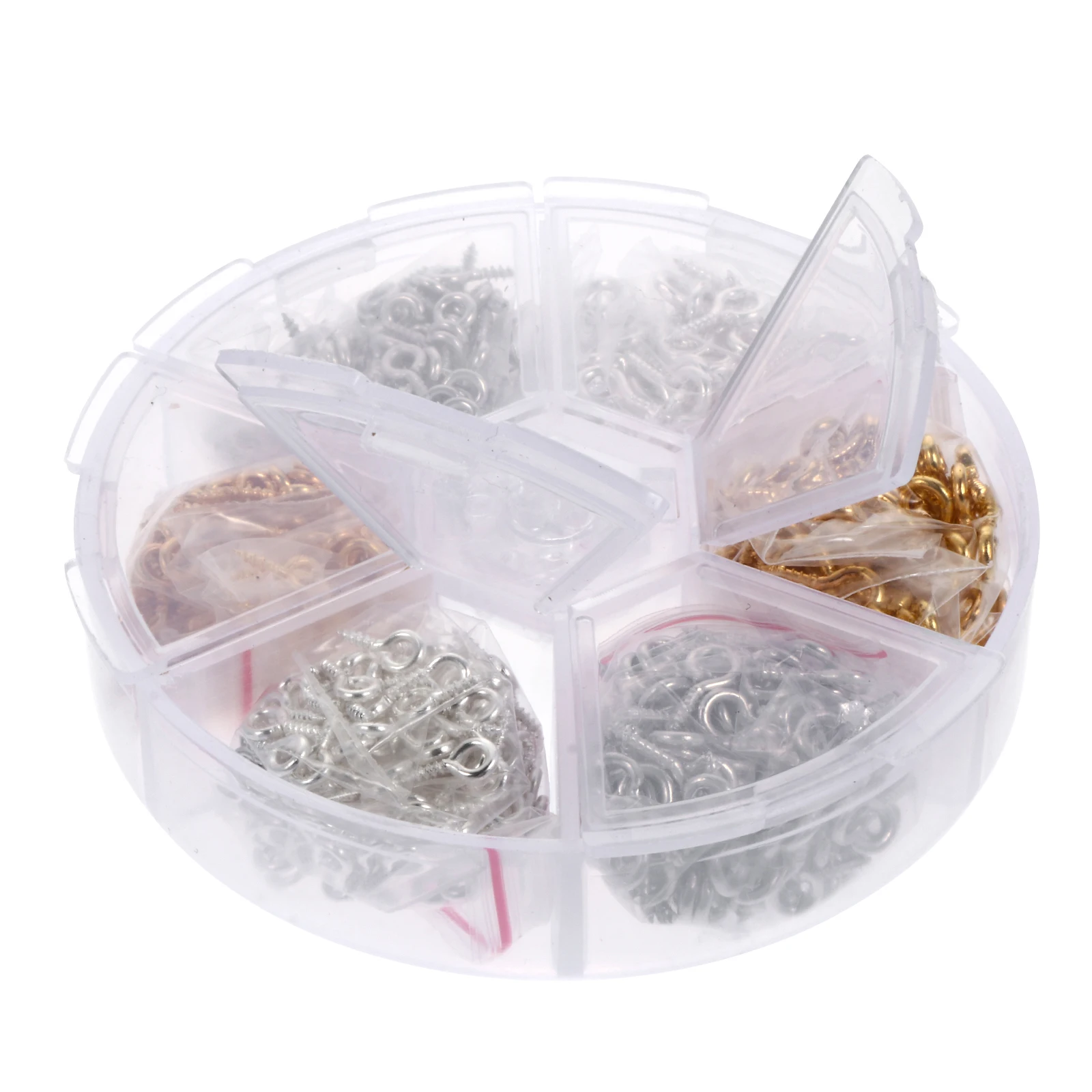 

750pcs Horn Nails Eye Pin Hook Jewelry Making Screw Bolt Clasp Eyelet Iron Small Non Fading Corrosion Resistant Water Proof DIY