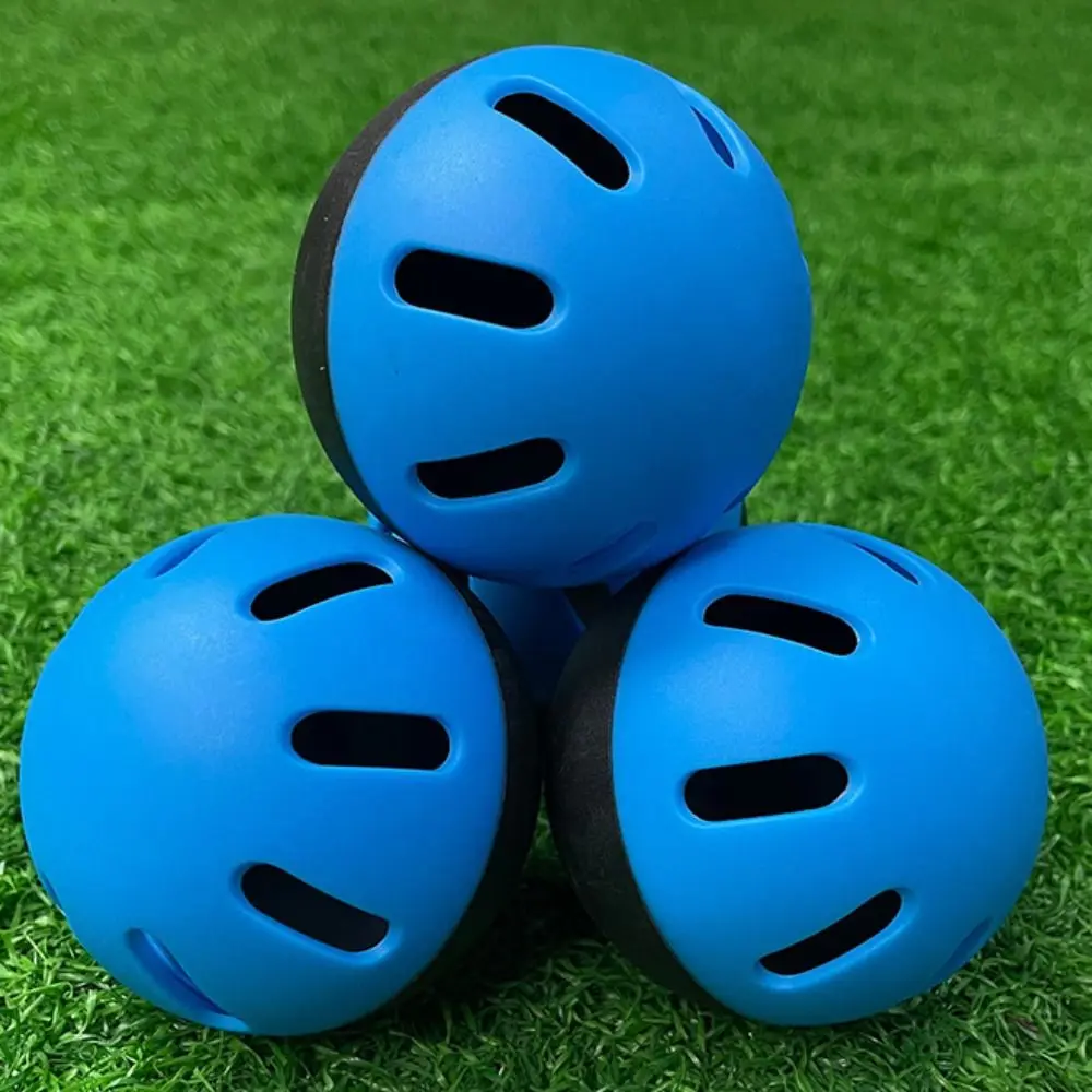 5PCS Plastic 74MM Baseball Practice Balls Hollow Hole Lightweight Airflow Balls Auxiliary EVA Softballs Indoor