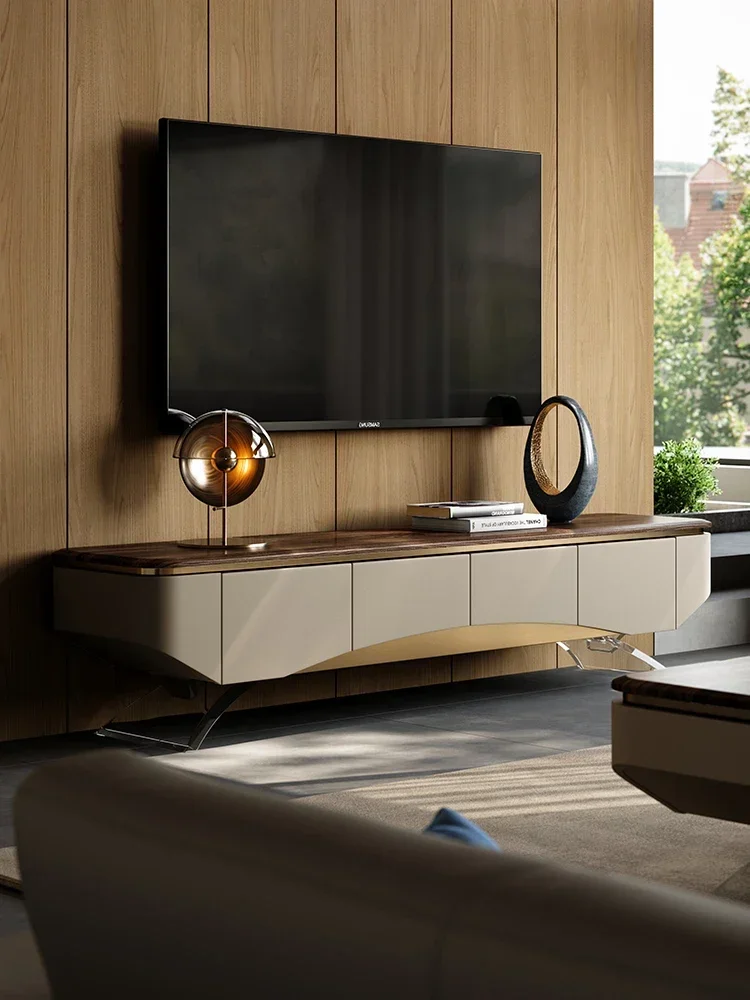 

Шкаф для телевизора из массива дерева, современная вилла, гостиная, дом, оригинальная спальня, напольный шкаф из орехового дерева