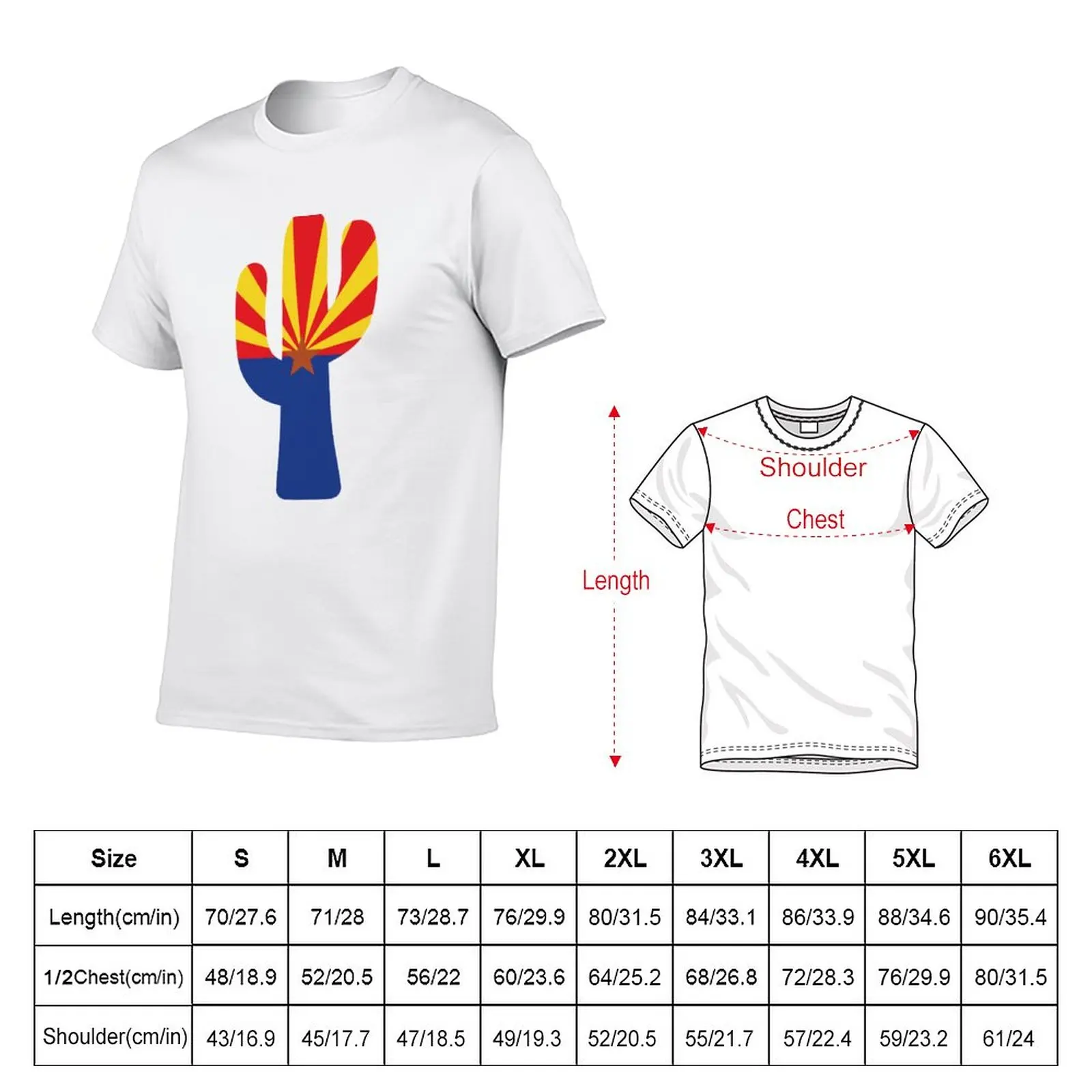 New Arizona Flag in a Saguaro Cactus T-Shirt new edition t shirt sports fan t-shirts plain t shirts men