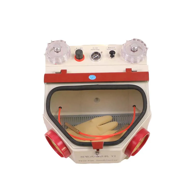 Dental Lab Sandblaster Two Pen Micro Sand Blasting Machine Dental Laboratory Equipment for Metal Ceramic Crown Polishing