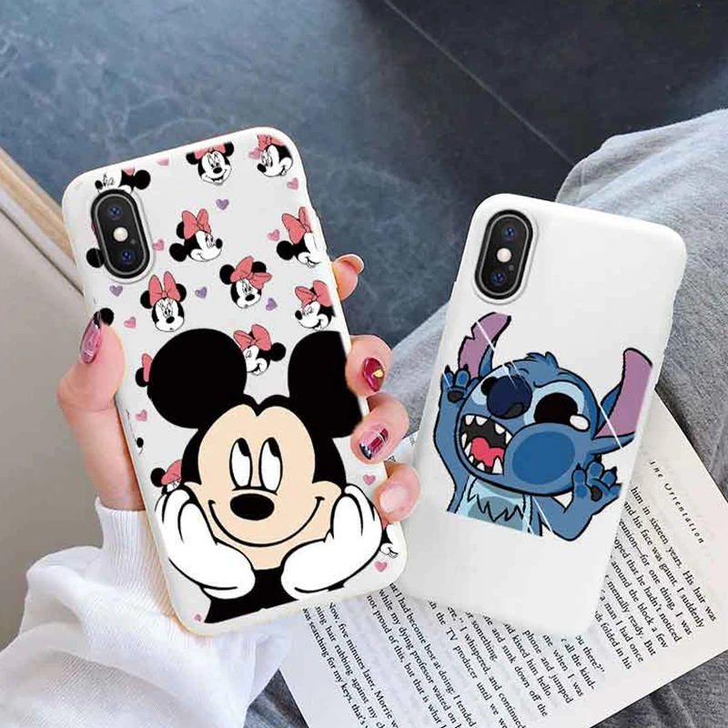 Phone Case for iPhone X XS Max 10 Cartoon Stitch Daisy Duck Mouse for iphonex XR Funda Back Cover Silicone TPU Printed Shell