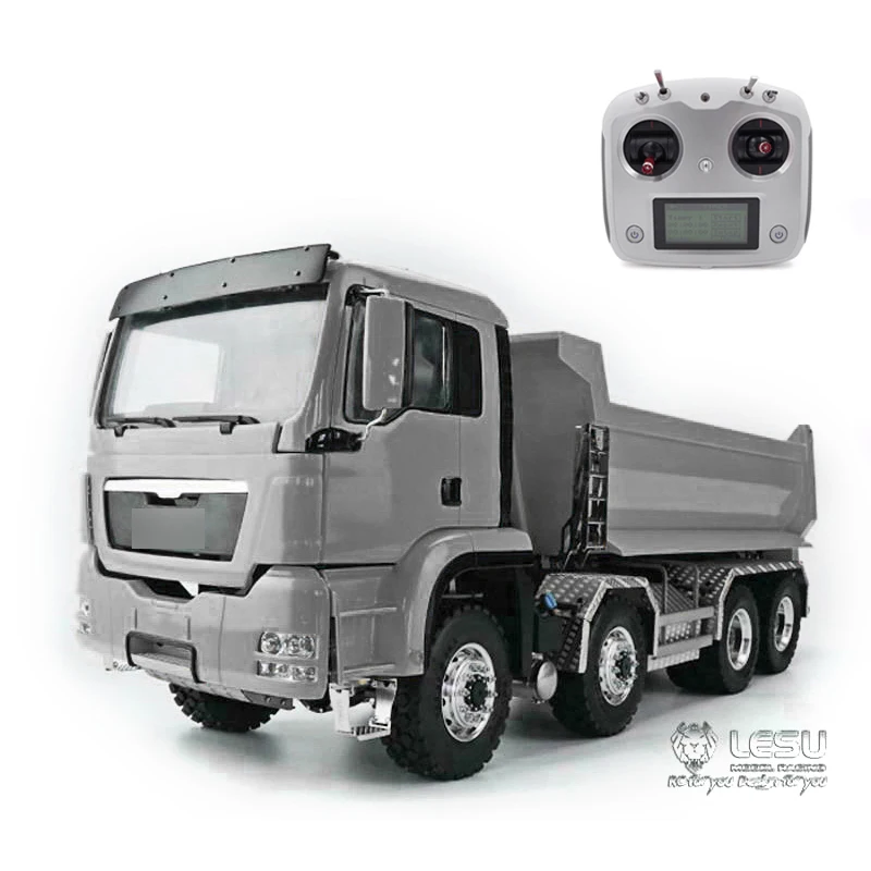 Metal 1/14 LESU 8X8 RC Hydraulic Dumper Truck Tipper for Remote Control Tamiyaya Man Outdoor Model Toys for Adults Thzh0199-SMT3