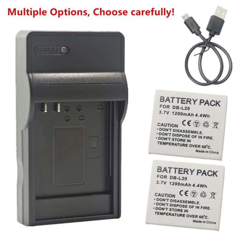 DB-L20 Battery or Charger For Sanyo Xacti DMX-C1 C4 C5 C6 CA6 CA65 CA8 CA9 CG5 CG6 CG65 CG9 DSC-C4 C5 E6 J4 VPC-C1 C4 C40 C5 C6