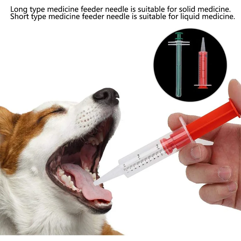 Dog Cat Pill Shooter Medicine Liquid Feeding Dispenser Tool Pet Silicone Soft Tip Pet Tablet Pill Feeder for Puppy Kitten