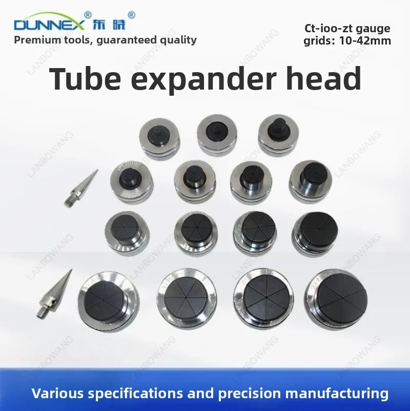 4PCS Tube Expander Expansion Heads 10-42mm, Heads Fit CT-100ZT Manual Hydraulic Tube Expander Pipe Flaring Tool