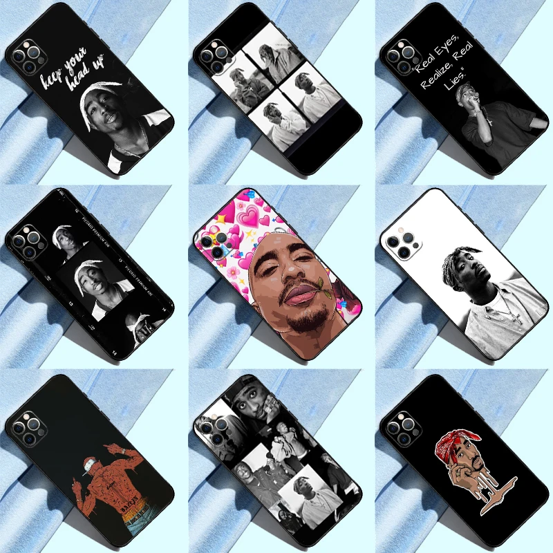 Fashion 2Pac Tupac Shakur Phone Case For iPhone 14 13 12 Mini 11 Pro Max SE 2020 6 7 8 Plus X XS Max XR Cover Shell