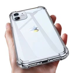 Capa de telefone de silicone à prova de choque, capa completa para iPhone 15, 14, X, Xr, Xs Max, 12, 11 Pro Max, 8, 7, 6s Plus, SE, 2022, 2023