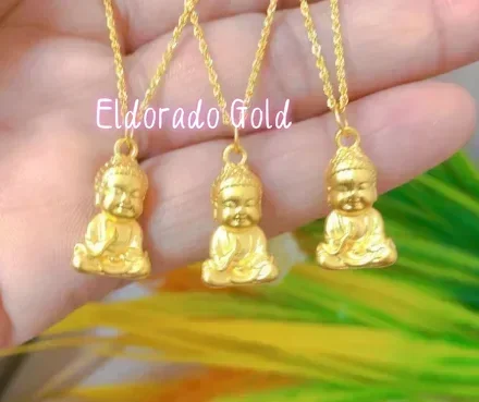 

Золотые подвески с изображением Будды Eldorado Gold 999 пробы, 24-каратные чистые золотые подвески с Буддой, изысканные золотые украшения, аксессуары.
