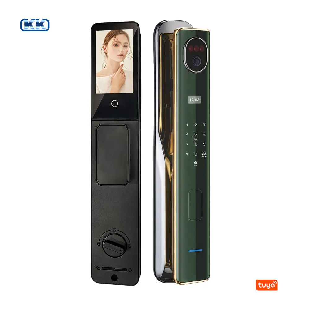 

Tuya WiFi 3D Face Recognition Smart Lock Fingerprint Video Calling Camera Digital Door Lock For Anti-Theft Door Home Security