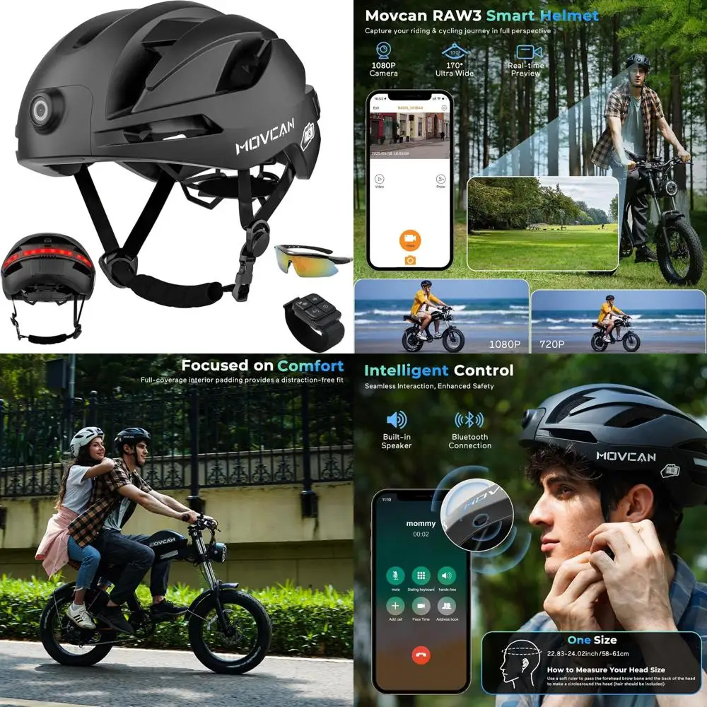 

Умный шлем Bluetooth с камерой HD 1080P, сертификат CPSC для мужчин и женщин