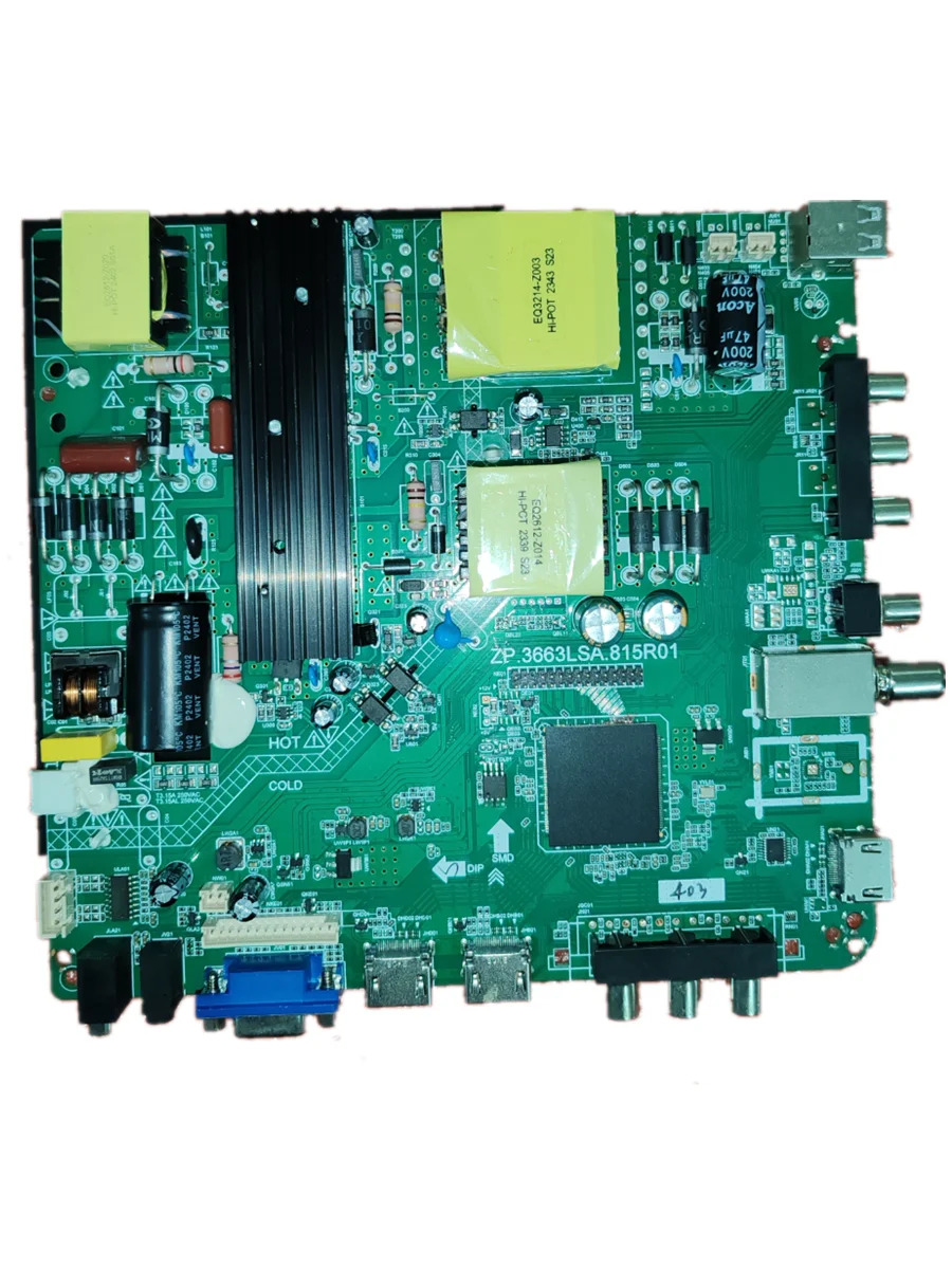 ZP.3663LSA.815R01 Three in one TV motherboard for 90-110V 600mA 78W