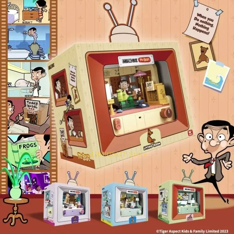 AREAX Anime Mr.Bean House Scene Series Building Block Plaything Home Decor Educational for Holiday Boys Girls DIY Puzzle Toys - view 2
