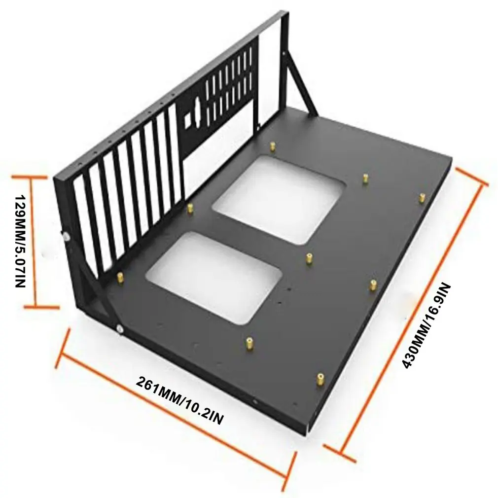 Imagem -04 - Quadro de Mineração Aberto Chassis Quadro Engrossado Placa-mãe Suporte Fixação Quadro Equipamento de Mineração Case Quadro Computador Cases Torres