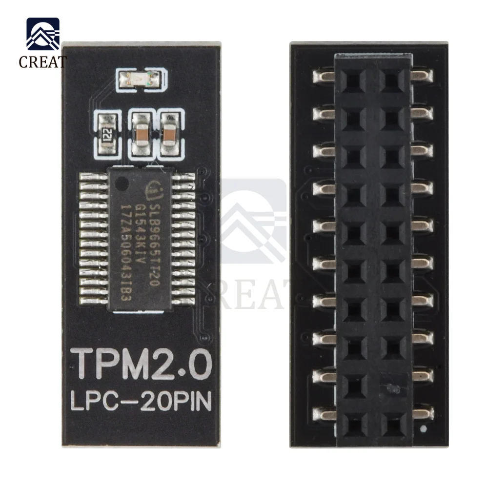 TPM Security Module 12 14 18 20 Pin TPM 2.0 Module Board for WIN11 Upgrade Test Encryption Security Module Remote Card