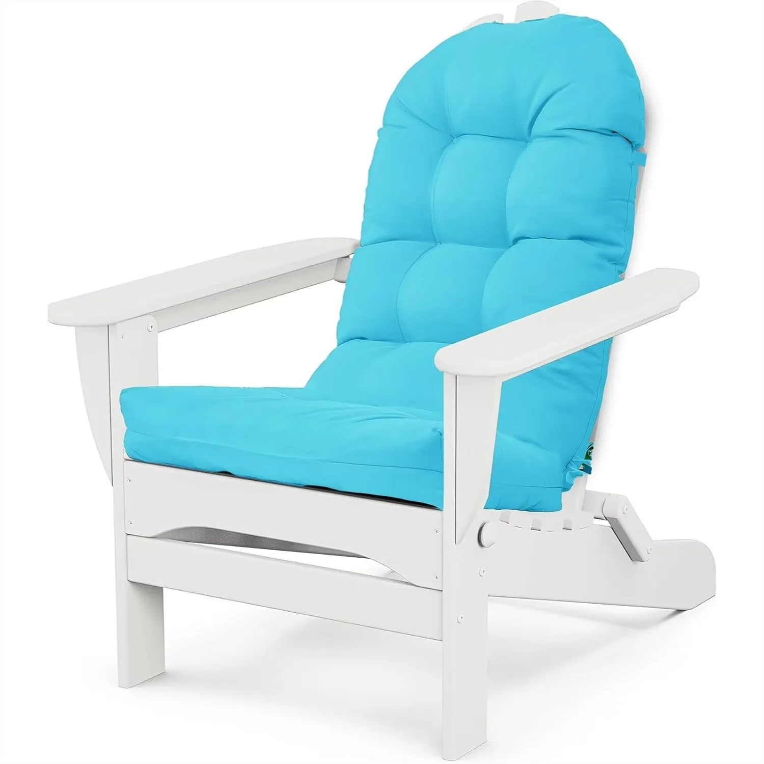 

High Back Outdoor Chair Cushion, Water-Resistant Patio Seat Pad for Rocking Chair, Wicker, Dining Desk, Teal