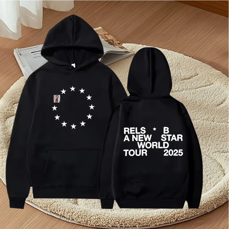 

Rels B A New Star World Tour 2025 Merch hoodie men women vintage Long sleeve streetwear print Graphics oversized hoodie unisex