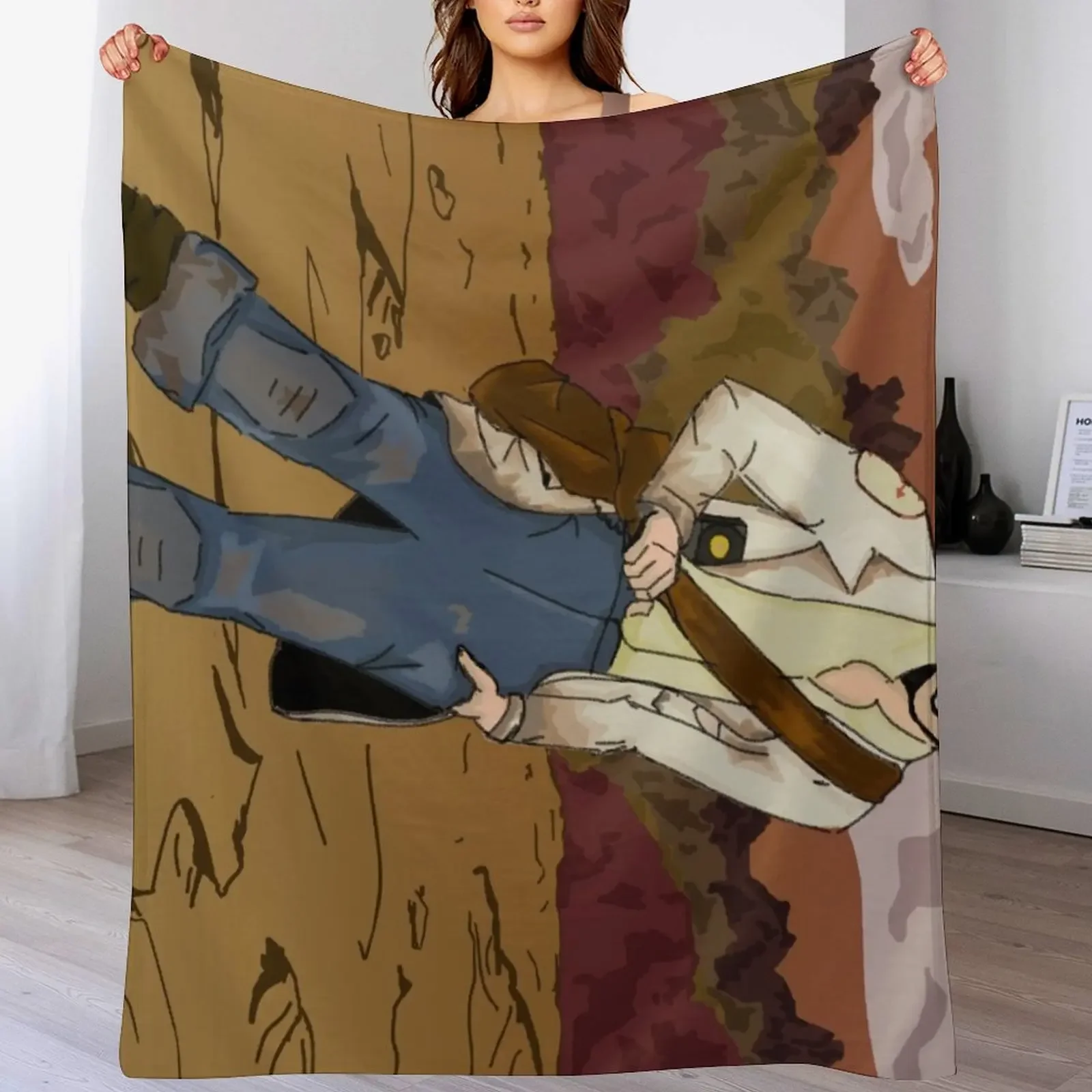 

New Vegas Arcade Gannon Throw Blanket Single Plaid on the sofa Plush Shaggy Blankets