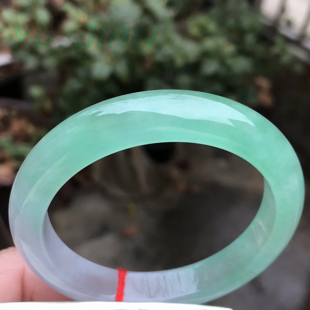 

AAAAA Grade Two-color Natural Burma Jadeite Emerald Jade Bangle Real Quality Jewelry Elegance Women Ladys Boutique Bracelet