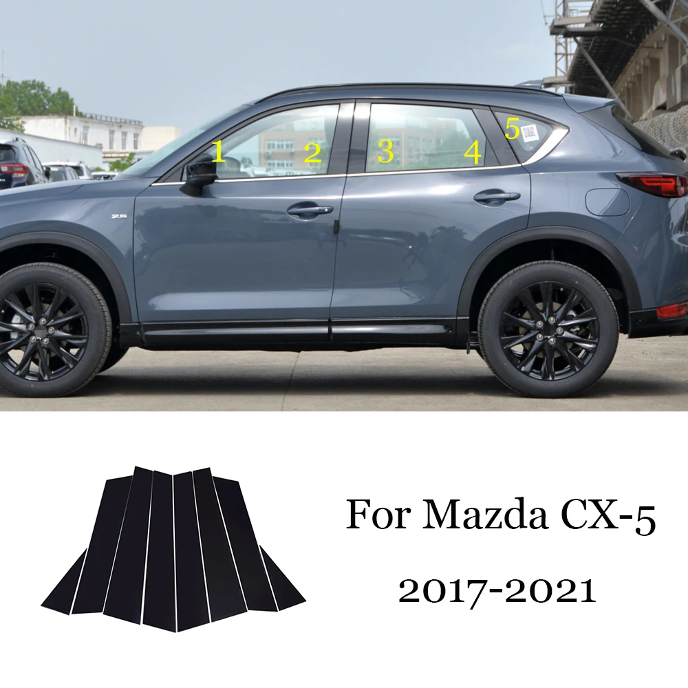 

For Mazda CX-5 CX5 KF 2017 2018 2019 2020 2021 Car Door Central Window Middle Column Trim Decoration Strip PC B C Pillar Cover