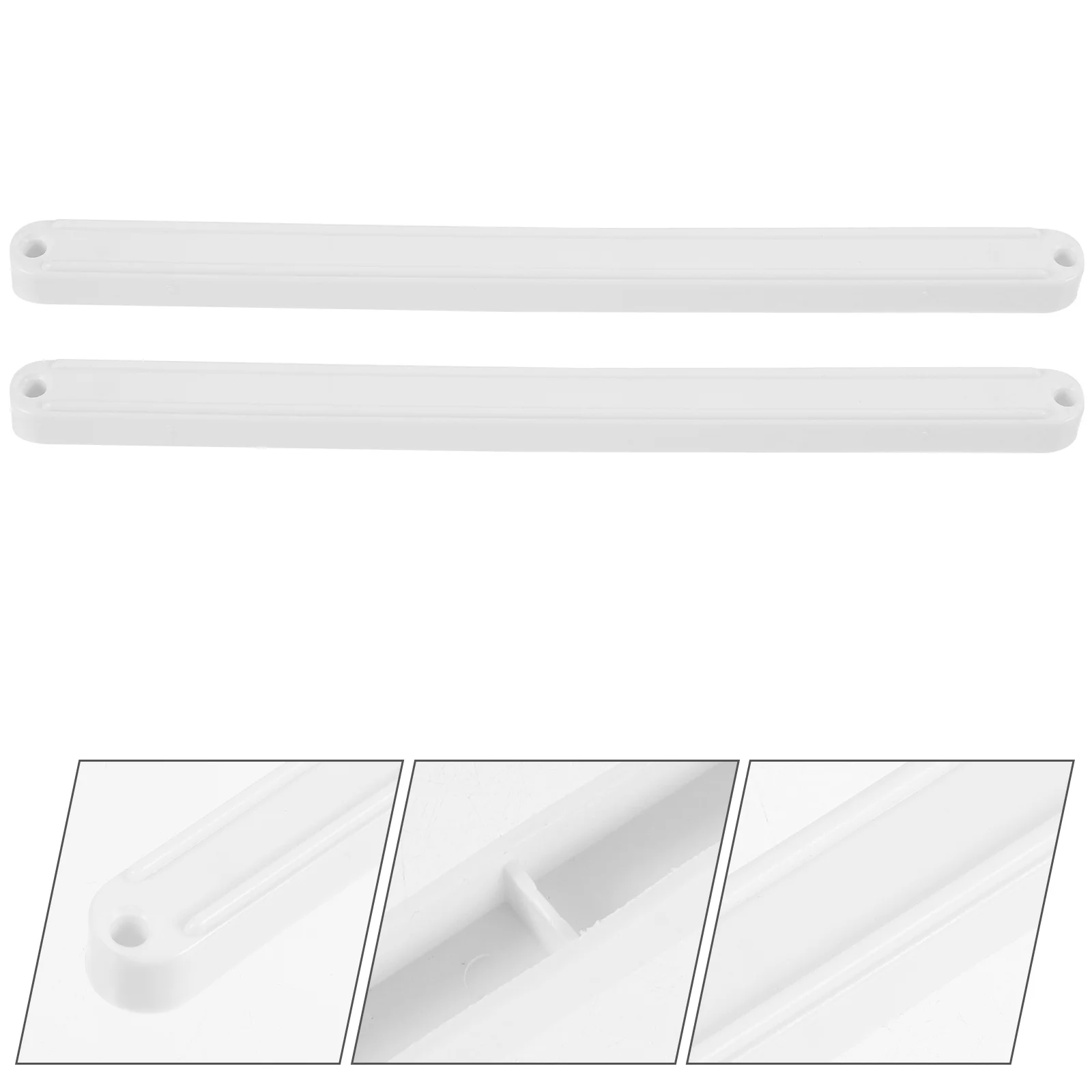 Dresser Plastic Drawer Rails Track Guide Slide Bottom Mount Slides Replacement Parts White 235mm Sliders