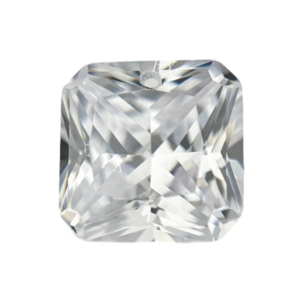 Квадратные белые бусины из циркония с отверстиями AAAAA, оптовая продажа, кубический цирконий, камень для изготовления ювелирных изделий 4x4 ~ 12x2 мм, высокое качество