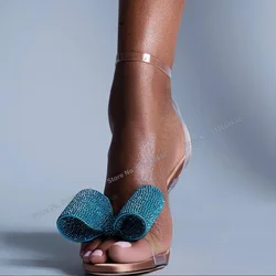 Abesire-Sandales à Nministériels d en Clip PVC Transparent pour Femme, Châssis Stiletchassis, Talons Hauts, Chaussures de Mariage d'Été pour Fille