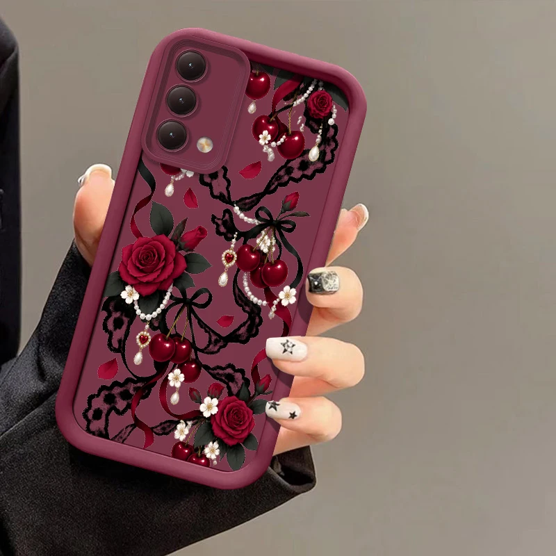 Vintage Rose Flowers Pattern Phone Case For Tecno Camon 50 40 30 20 Pro Pova 6 Neo 7 Ultra POP 9 10 Anti Scratch Soft Cover Etui