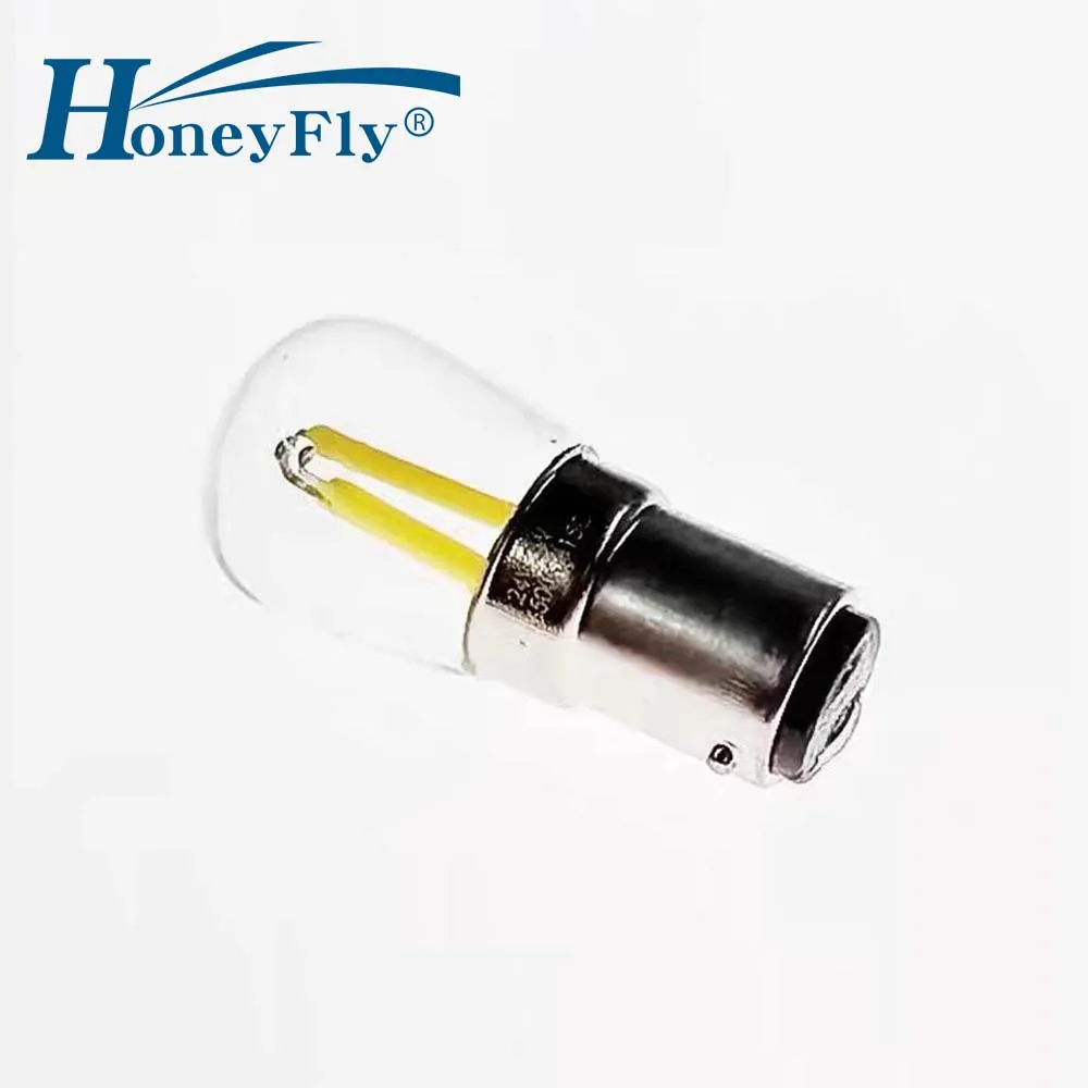 HoneyFly 5pcs Marine LED Bulb BA15D 12V/24V 3W 6500K Ship Mast Light Emergency Indicator Light Replacement for Incandescent Lamp