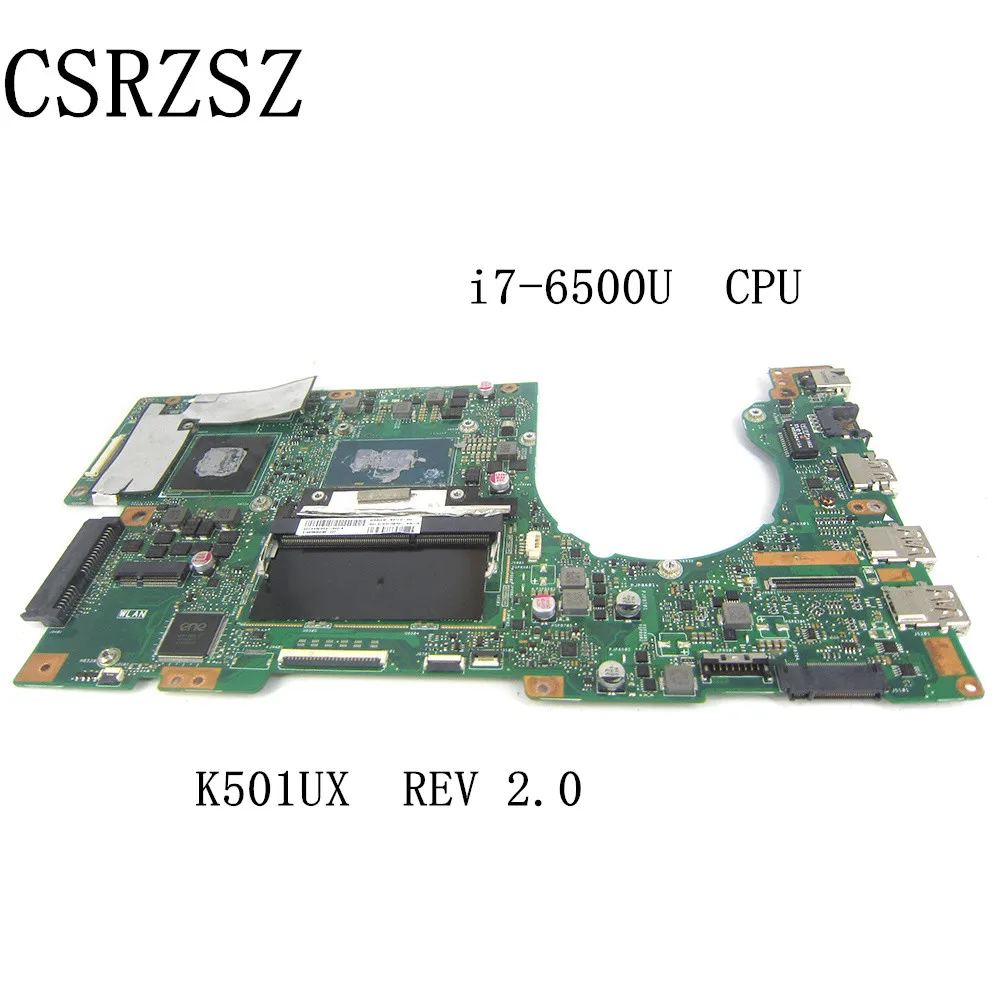 

K501UX Laptop motherboard For ASUS K501U K501UB REV 2.0 i7-6500u Mainboard Test work